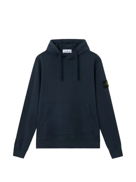 Stone Island logo-patch drawstring hoodie