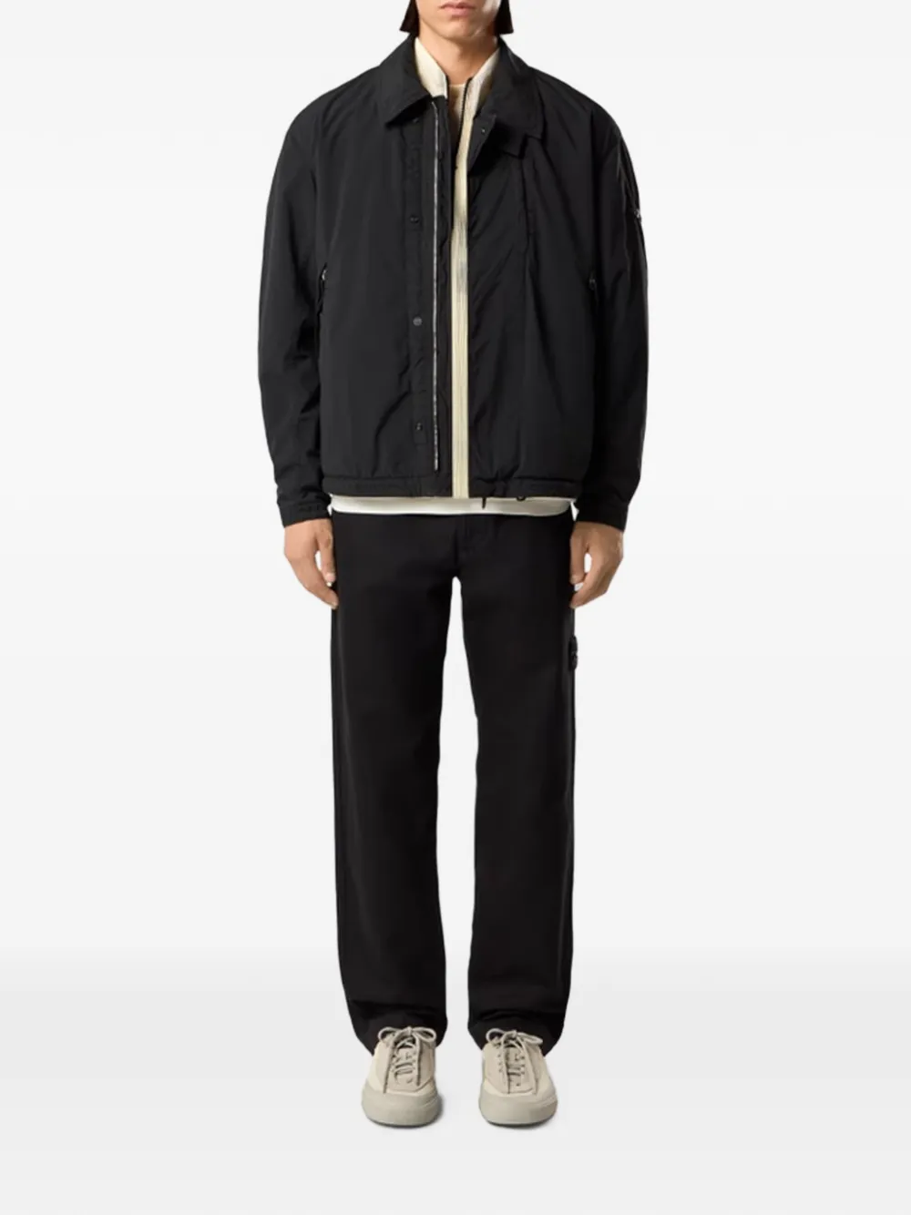Stone Island Chino met logopatch Zwart
