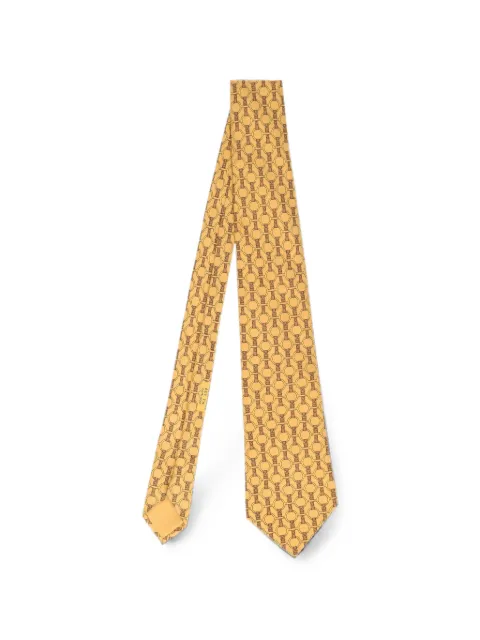 Hermès Pre-Owned corbata con estampado geométrico