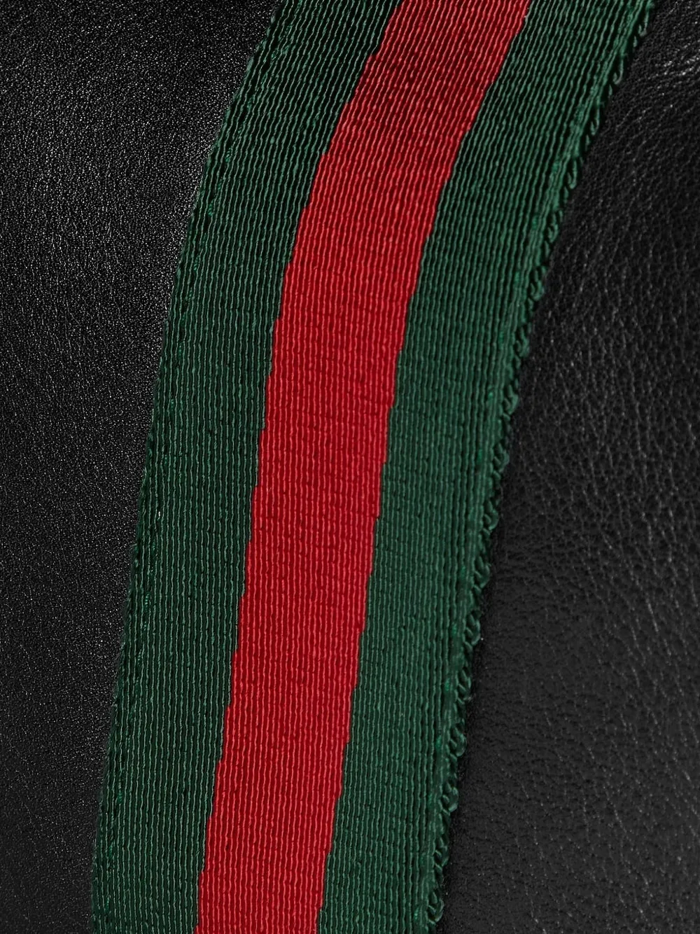 Gucci Kalfsleren messengertas met Web-streep Zwart