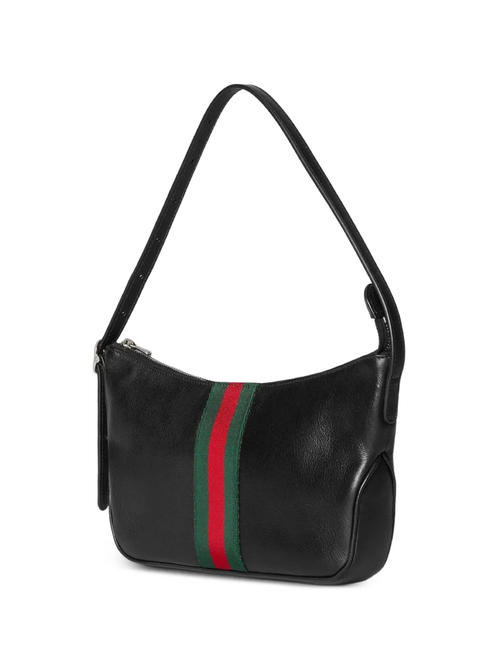 Gucci Kalfsleren messengertas met Web-streep Zwart