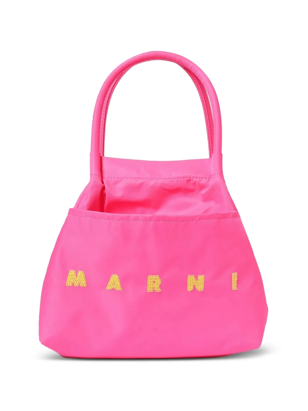 Marni Kids logo-patch tote bag - Rosa