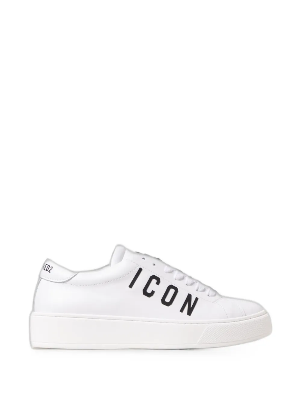 DSQUARED2 KIDS Icon calf leather sneakers Wit