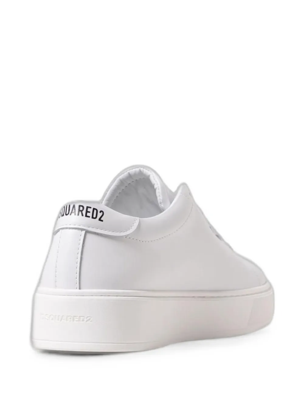 DSQUARED2 KIDS Icon calf leather sneakers Wit
