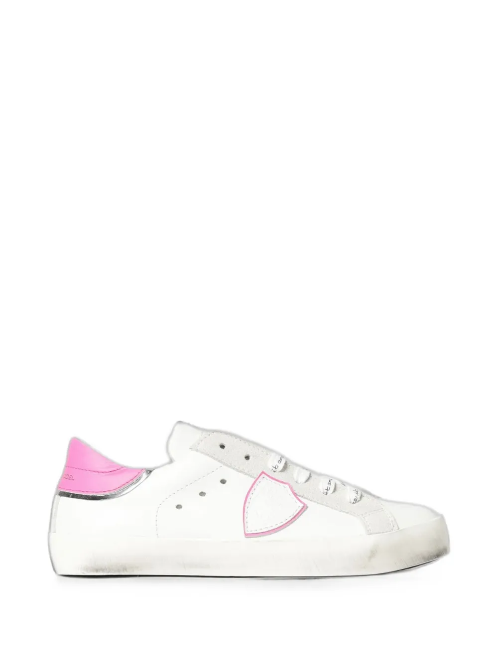 Philippe Model Paris logo-patch leather sneakers Wit