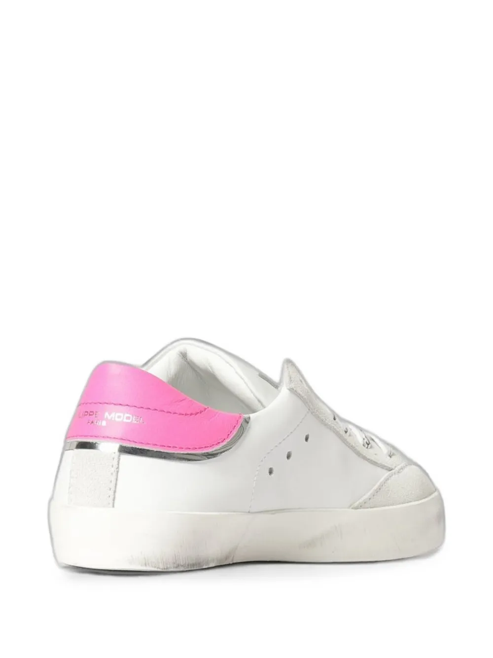 Philippe Model Paris logo-patch leather sneakers Wit