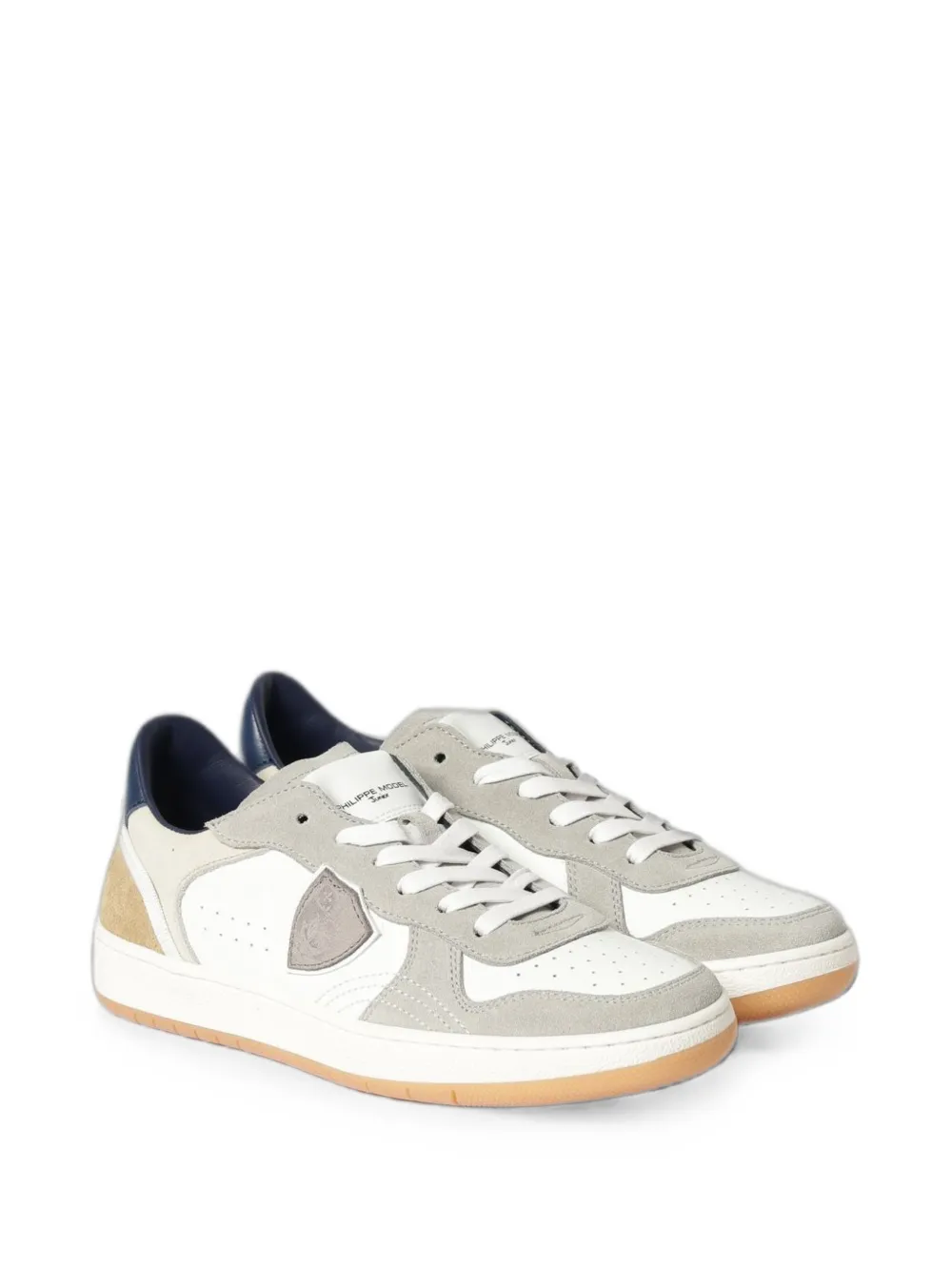 Philippe Model Paris logo-patch panelled sneakers Wit