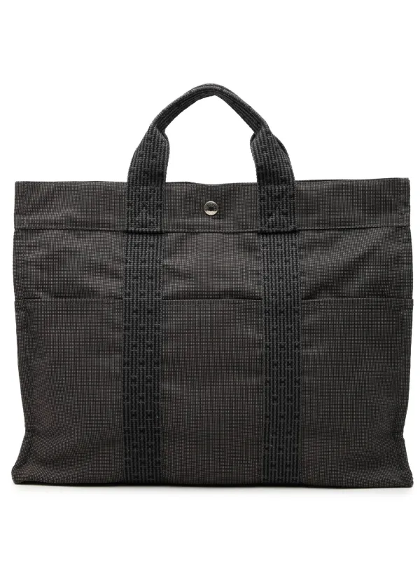 Hermès Pre-owned 20th Century Canvas Herline MM Tote Bag in Grey
