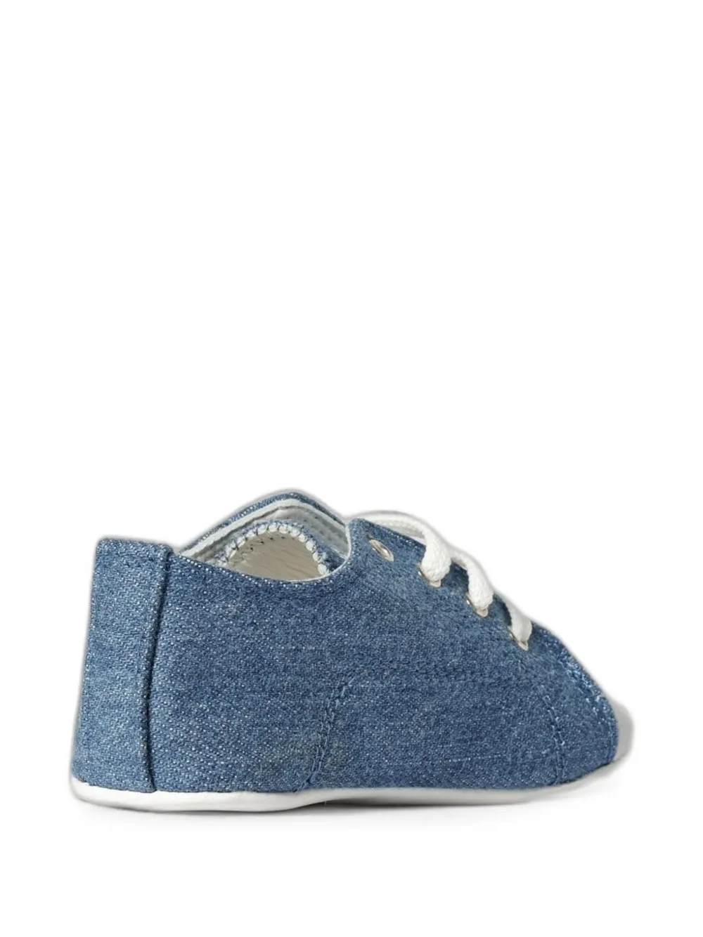 Moschino Kids Teddy Bear patch denim sneakers Blauw