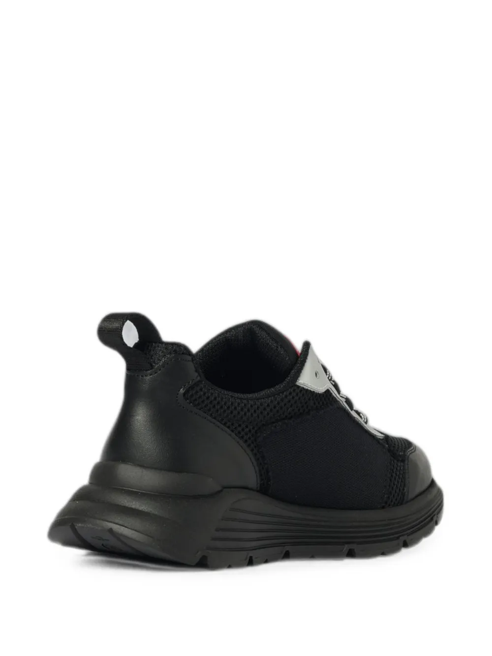 DSQUARED2 KIDS logo-patch panelled sneakers Zwart