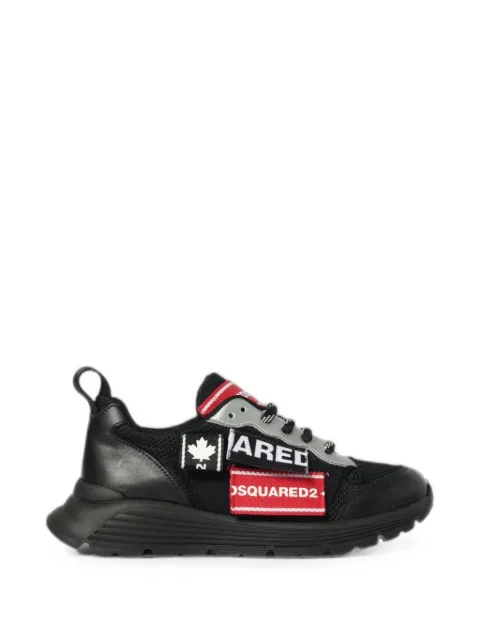 DSQUARED2 KIDS logo-patch panelled sneakers