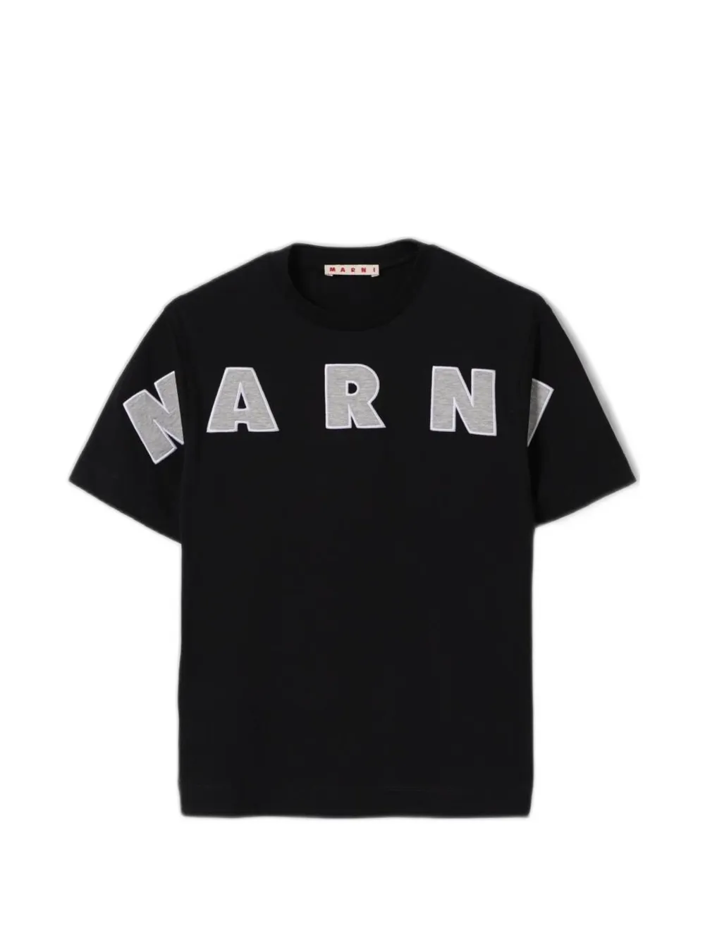 Marni Kids logo-patch T-shirt - Nero