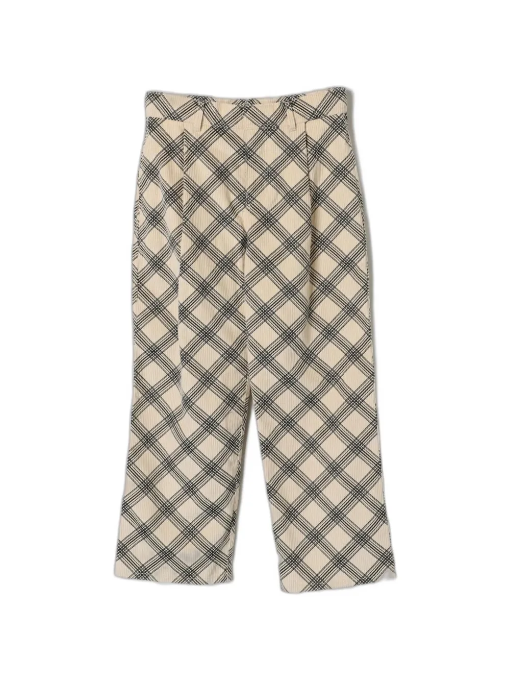 Burberry Kids checked corduroy trousers - Toni neutri