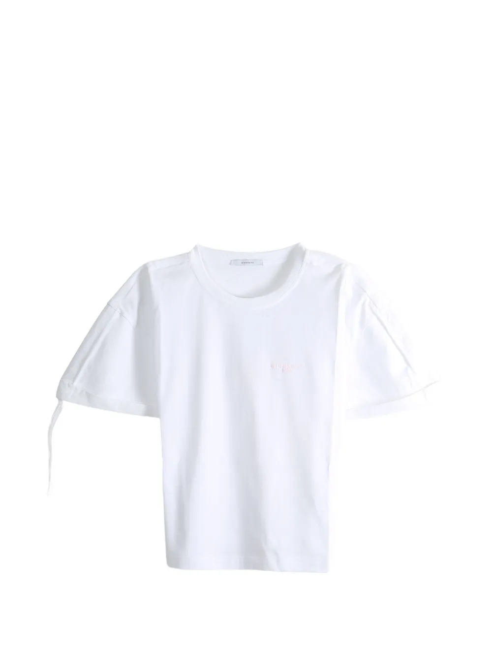 Givenchy logo-embroidered sleeve-detail T-shirt - Bianco