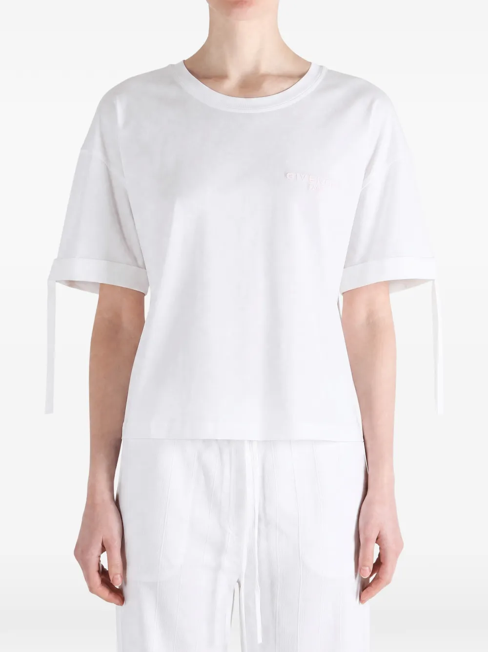 Givenchy Katoenen T-shirt met strikken Wit