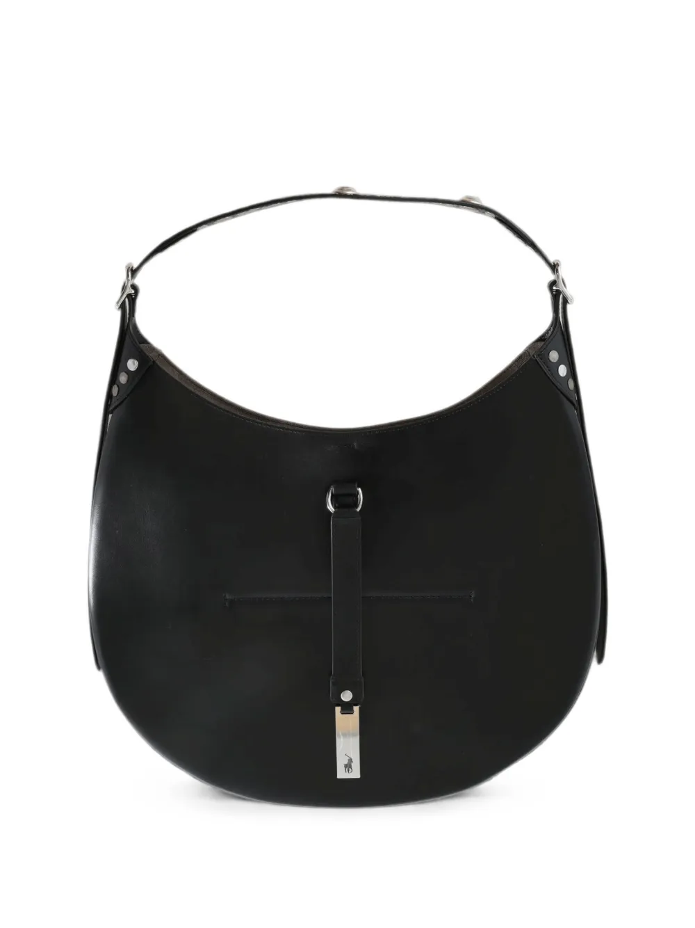 Polo Ralph Lauren stud-embellished leather shoulder bag - Black