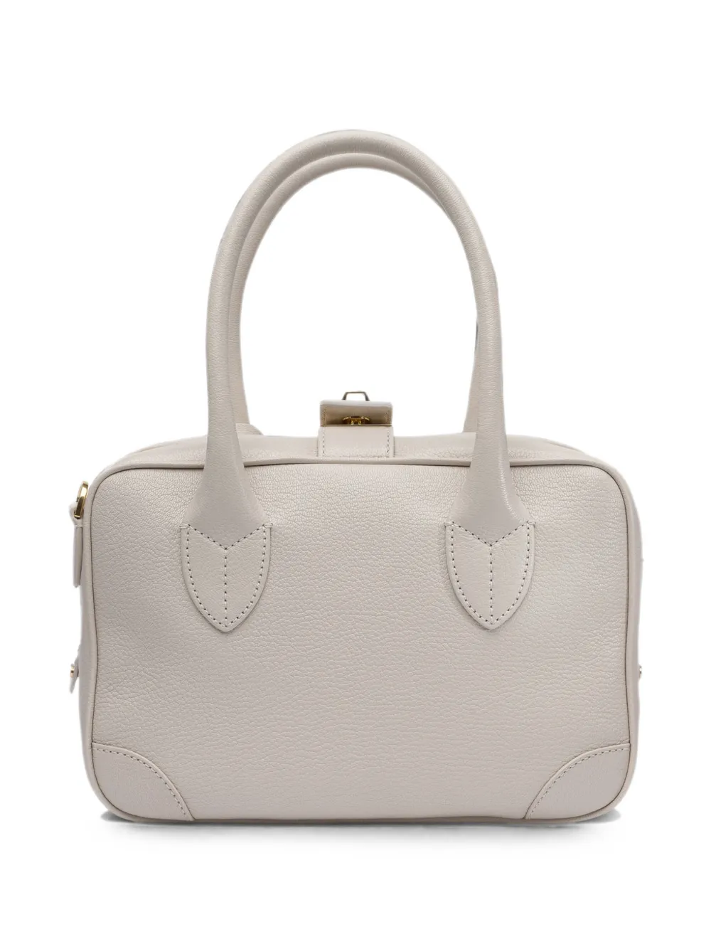 Golden Goose Vita Leather Tote Bag in White, view 2