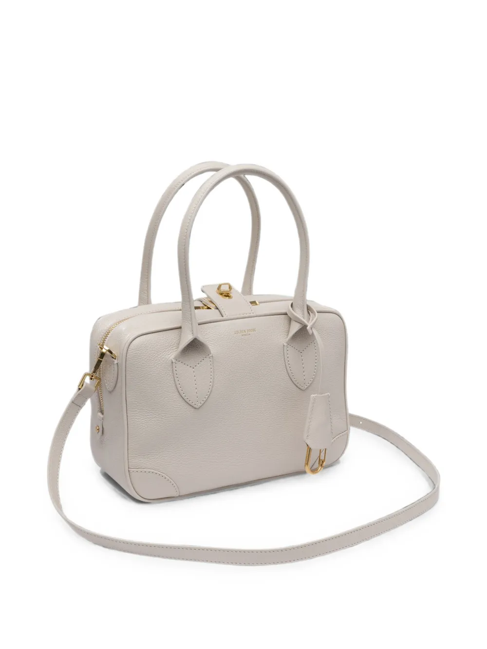 Golden Goose Vita Leather Tote Bag in White, view 3