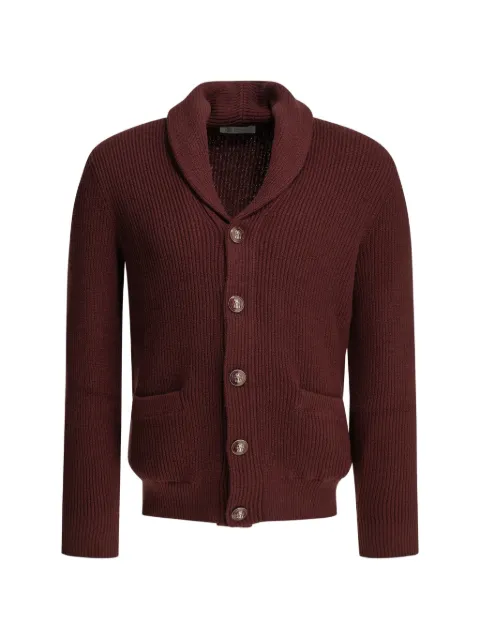 Brunello Cucinelli shawl-collar ribbed-knit cardigan