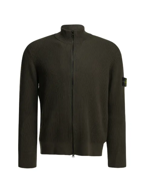 Stone Island ribbed-knit zip-up cardigan
