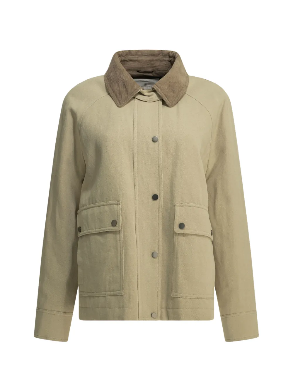 Brunello Cucinelli corduroy-collar jacket - Neutrals
