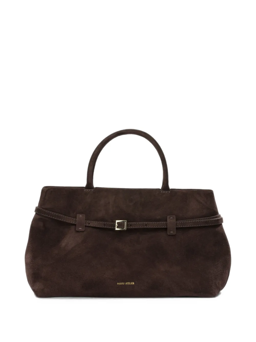 Manu Atelier 35 Le Cambon buckle-detail tote bag - Marrone