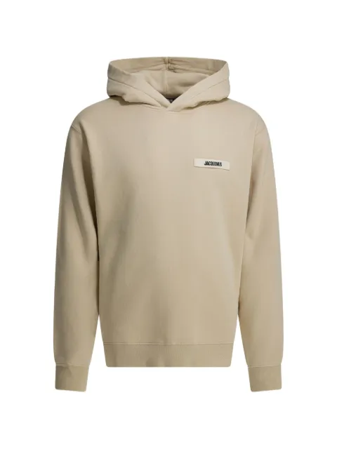 Jacquemus The Gros Grain logo-patch cotton hoodie