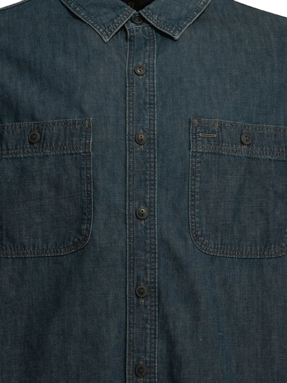 Ralph Lauren RRL Button-up denim overhemd Blauw