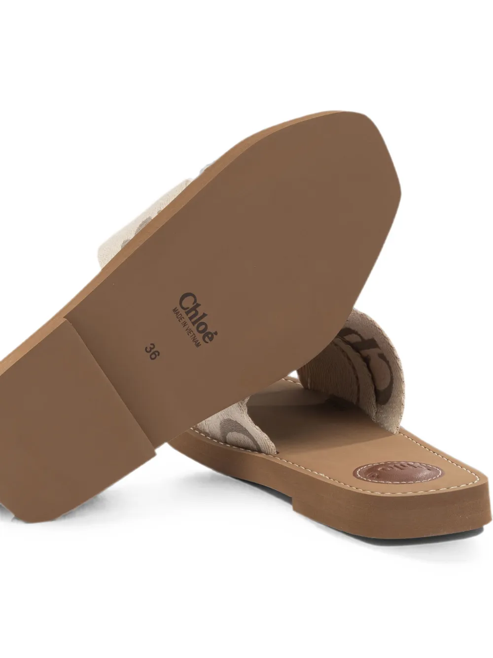 Chloé Woody flat mules Beige