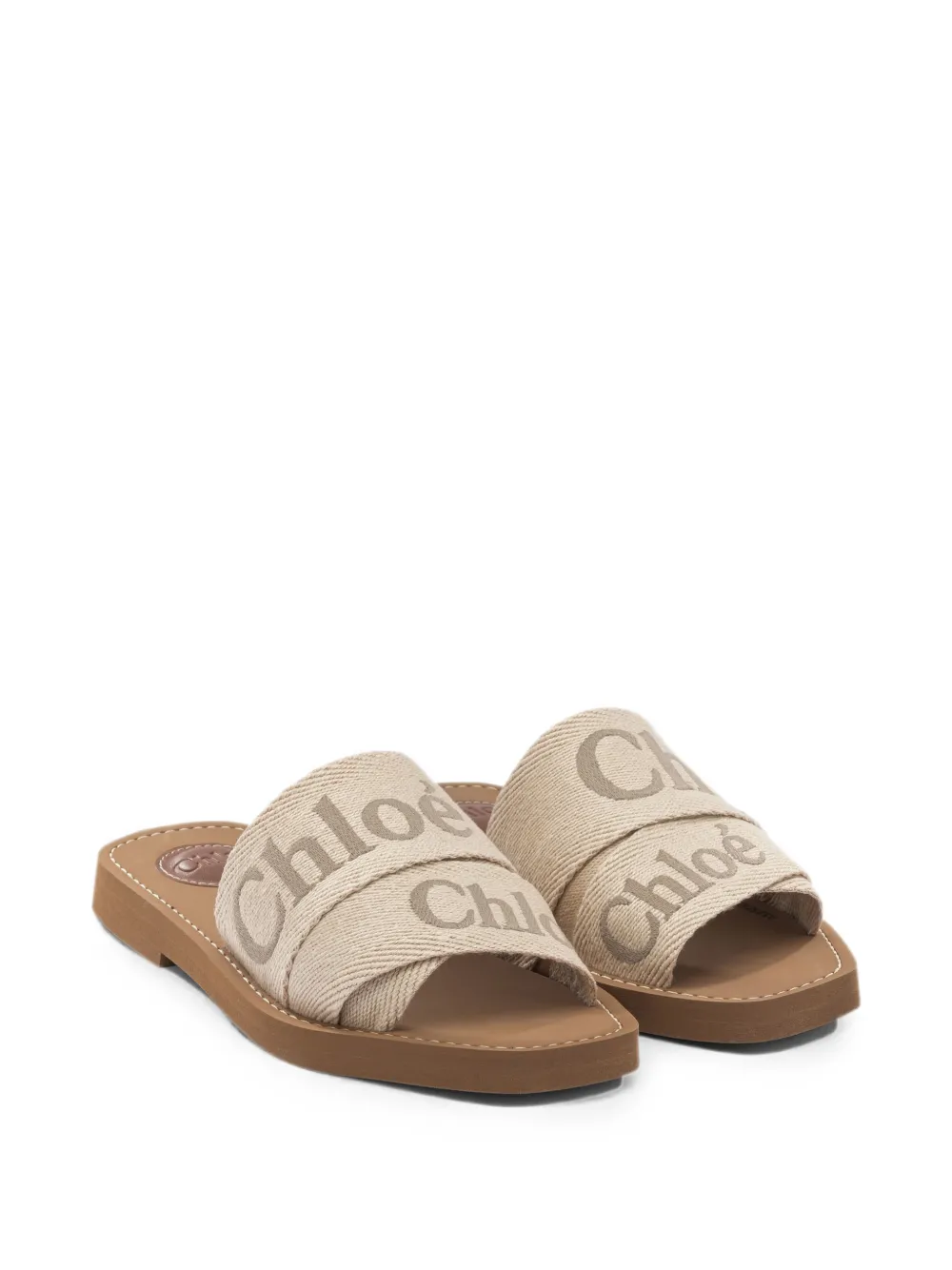 Chloé Woody flat mules Beige