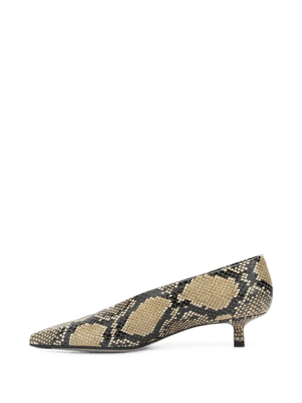 Aeyde Clara snake-print pumps Beige