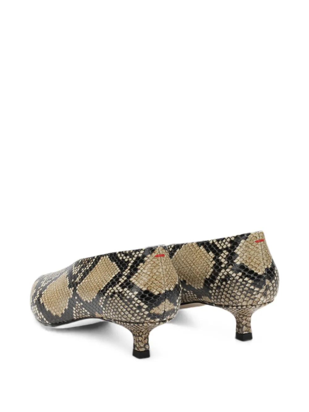 Aeyde Clara snake-print pumps Beige
