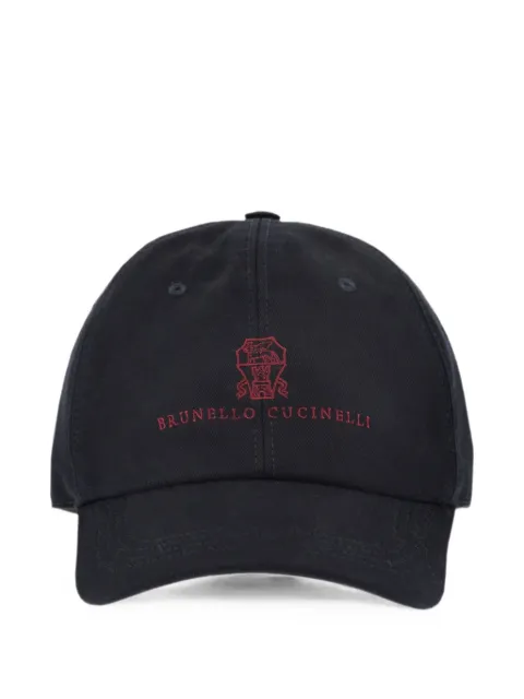 Brunello Cucinelli logo-embroidered garment-dyed baseball cap
