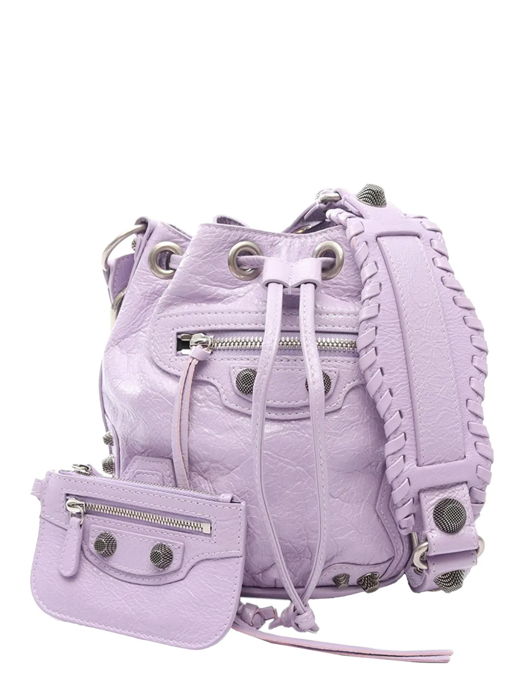 Balenciaga Pre-Owned 2018-2026 Lambskin Le Cagole XS bucket bag - Viola