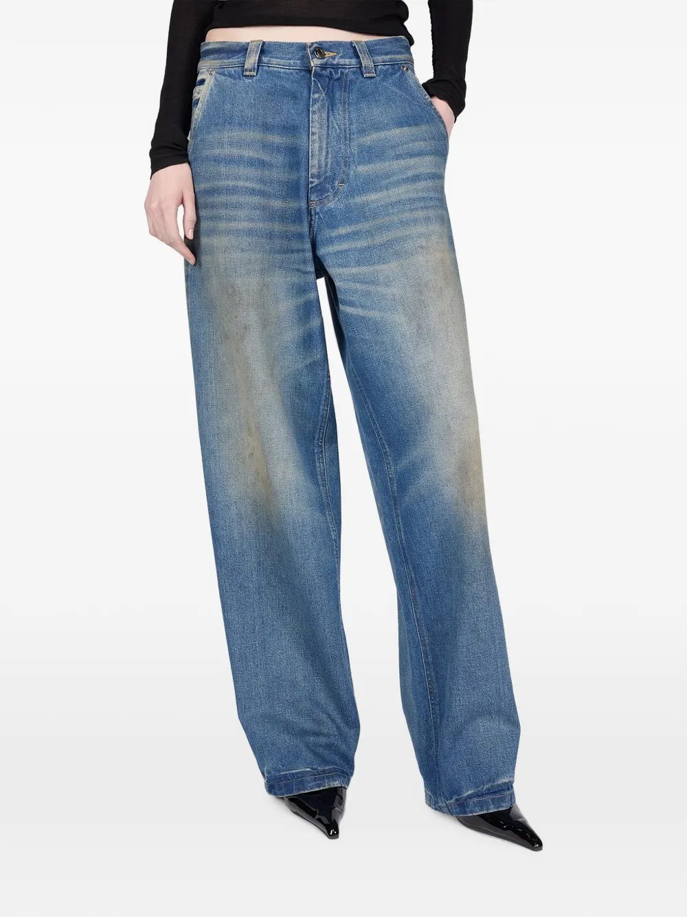 Haikure Jeans met vervaagd effect Blauw