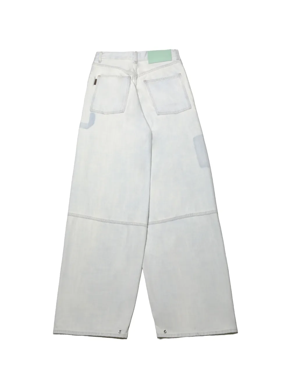 Haikure Jeans verfraaid met klinknagels en patchwork Blauw
