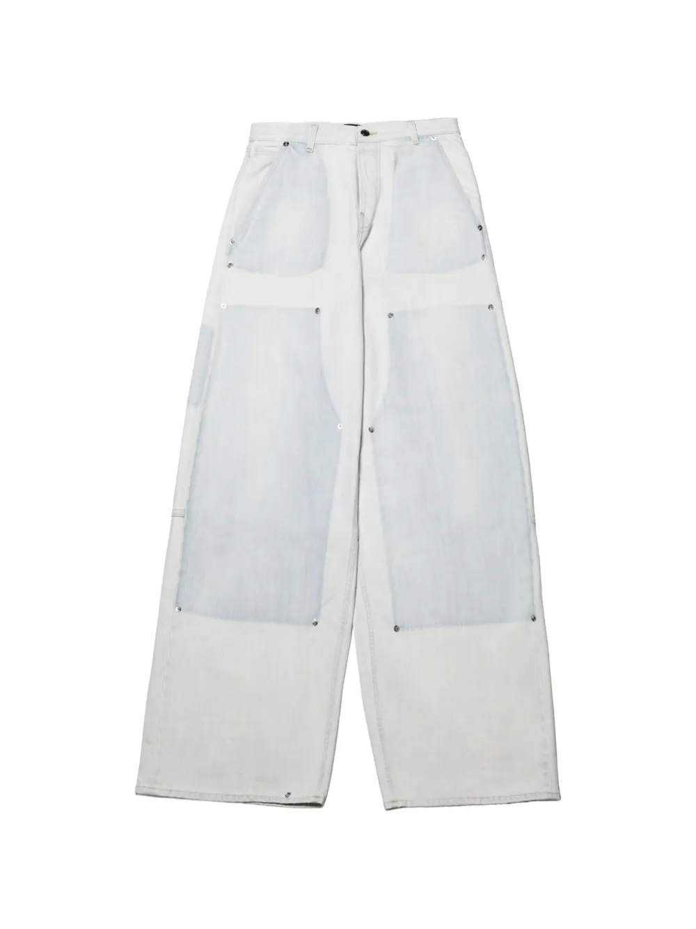 Haikure patchwork rivet-embellished jeans - Blu