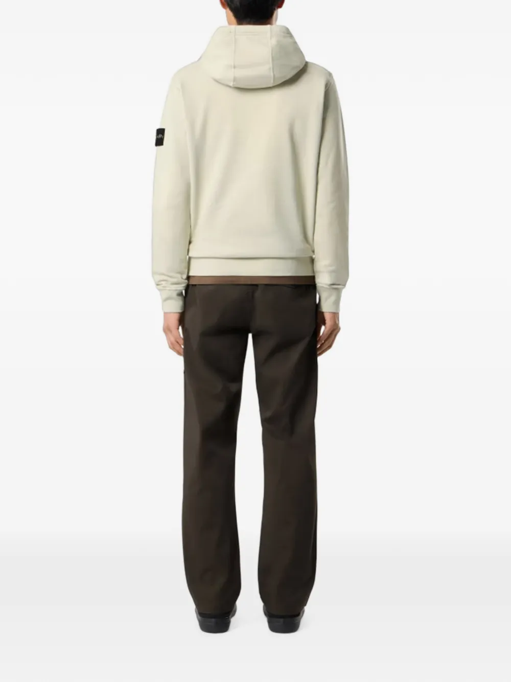 Stone Island Hoodie met logopatch Beige