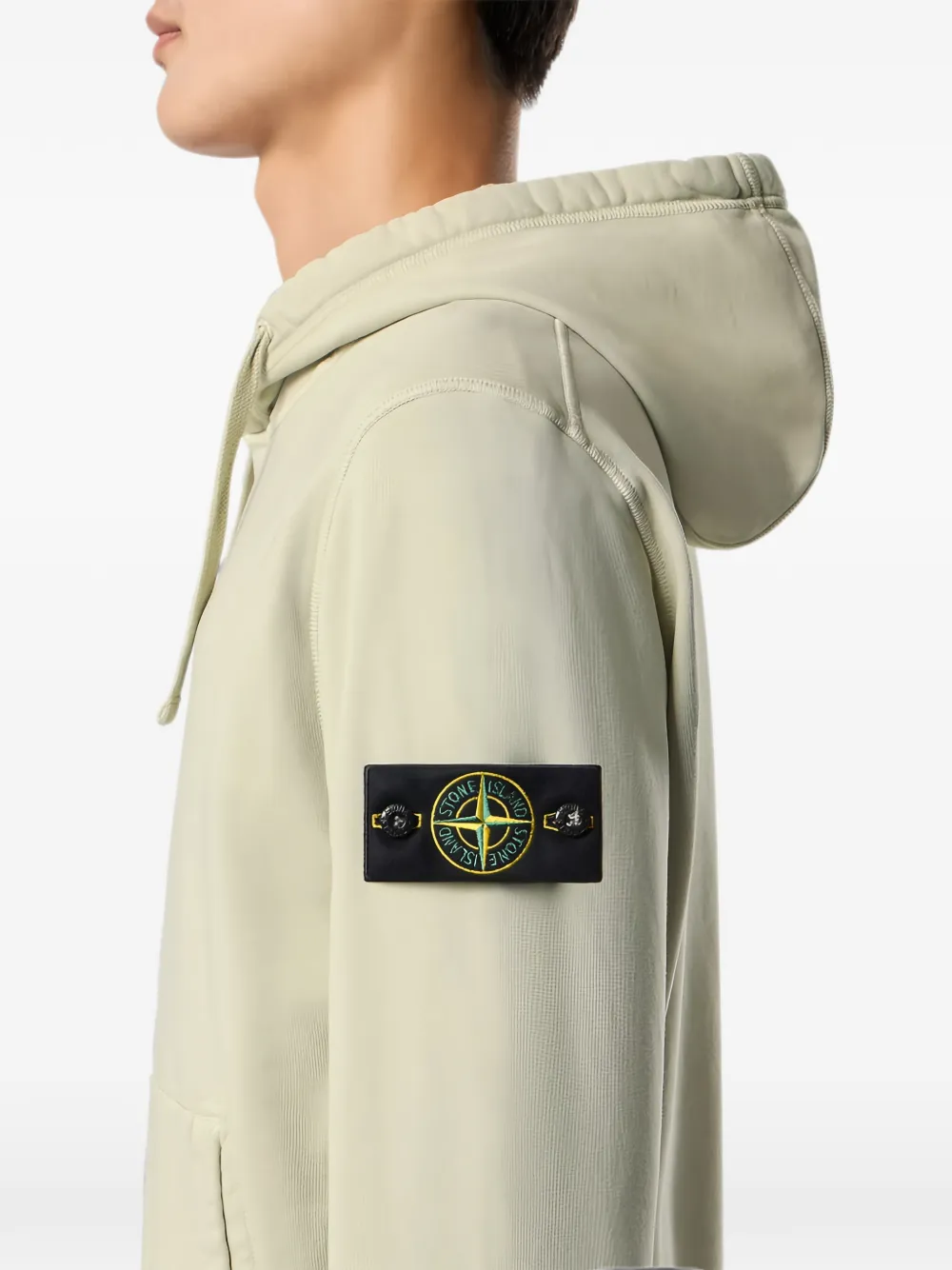 Stone Island Hoodie met logopatch Beige