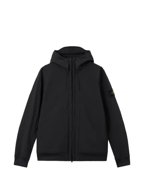 Stone Island logo-patch hooded jacket