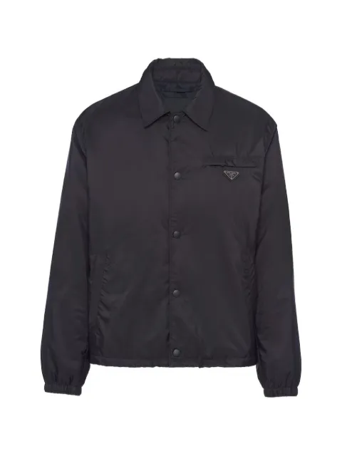 Prada logo-plaque button-up jacket