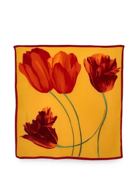 Vintage floral-print scarf
