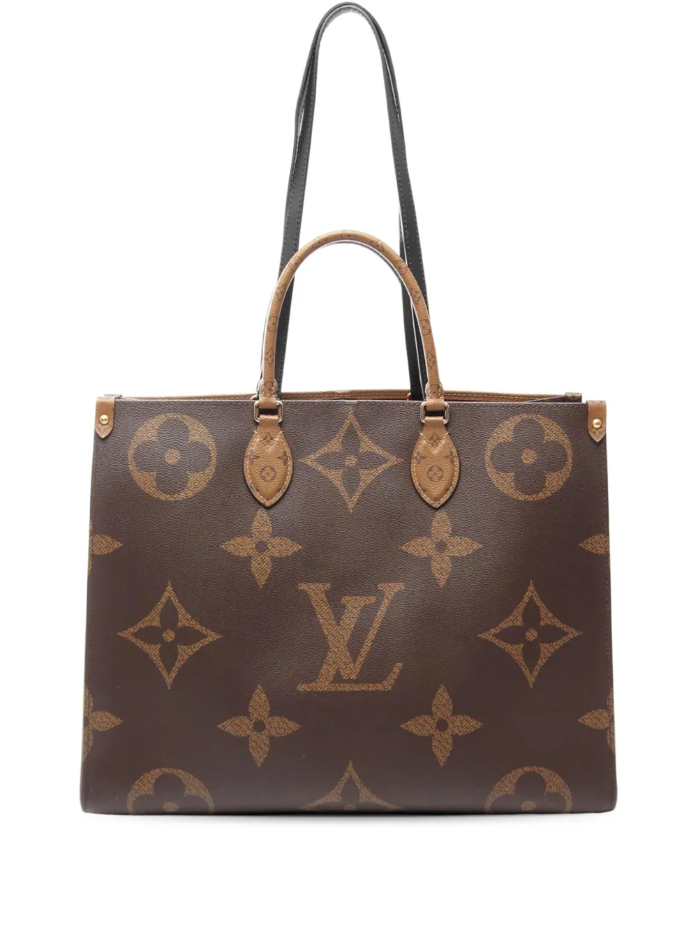 Louis Vuitton Pre-Owned 2021-2026 Monogram Reverse Giant OnTheGo GM satchel - Braun
