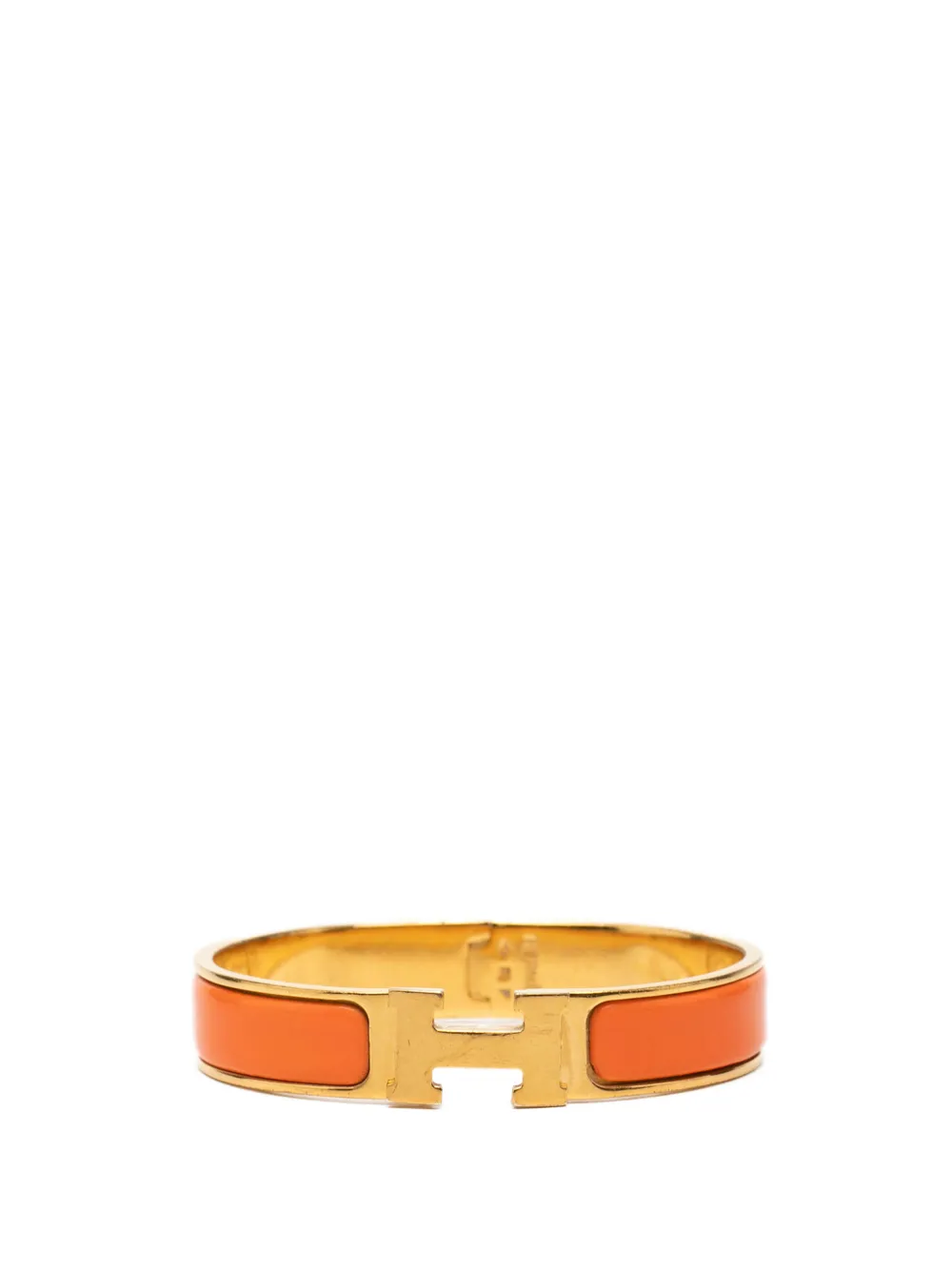 Hermès Pre-Owned 20th Century Narrow Enamel Clic H Bracelet PM costume bracelet - Oro