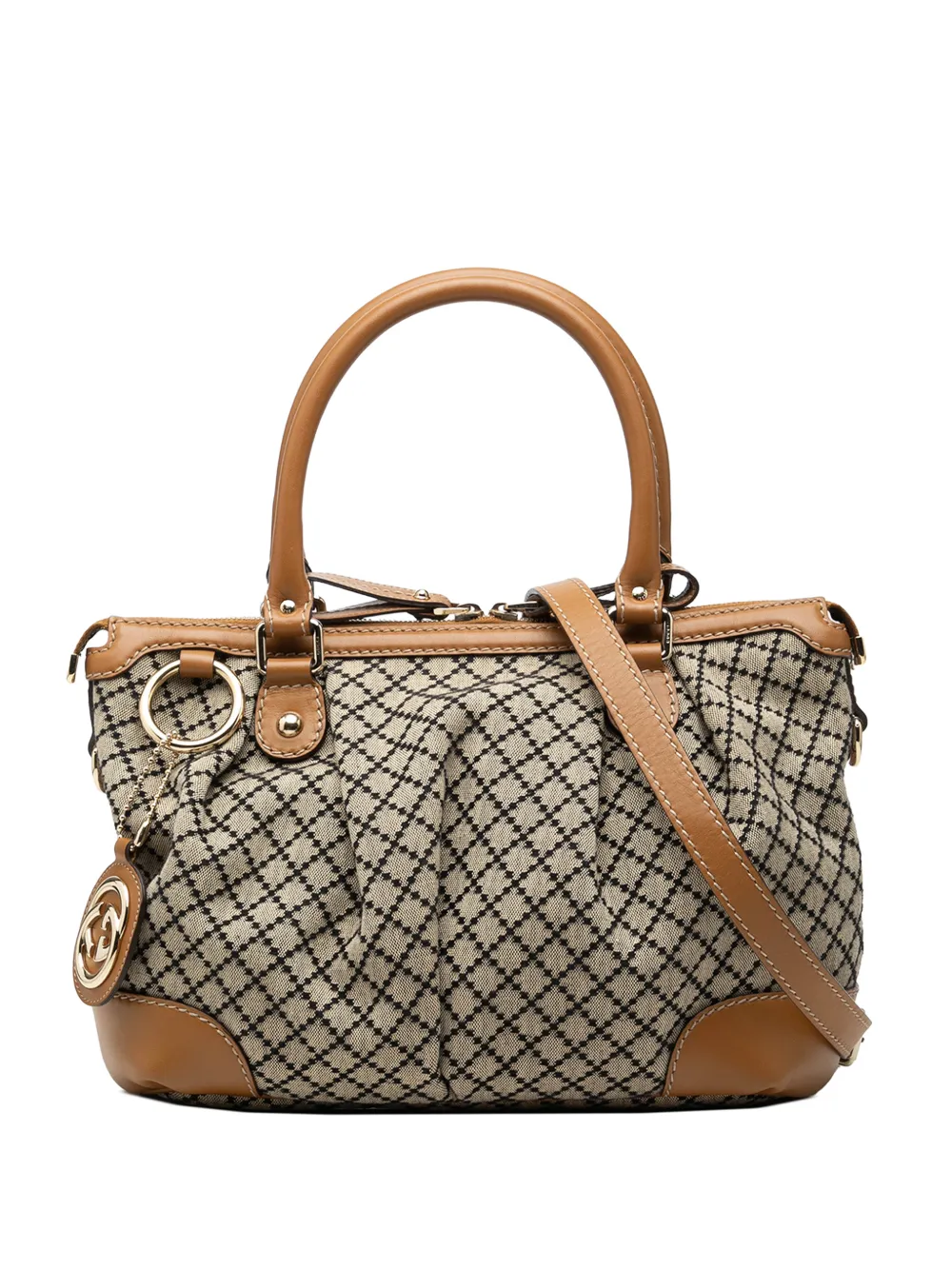 Gucci Pre-Owned 2000-2015 Diamante Canvas Sukey satchel - Toni neutri