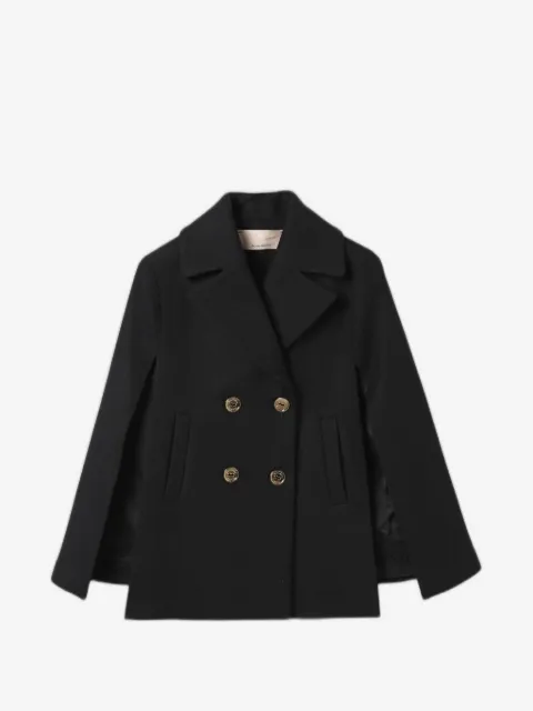 Elisabetta Franchi Kids abrigo estilo capa con doble botonadura