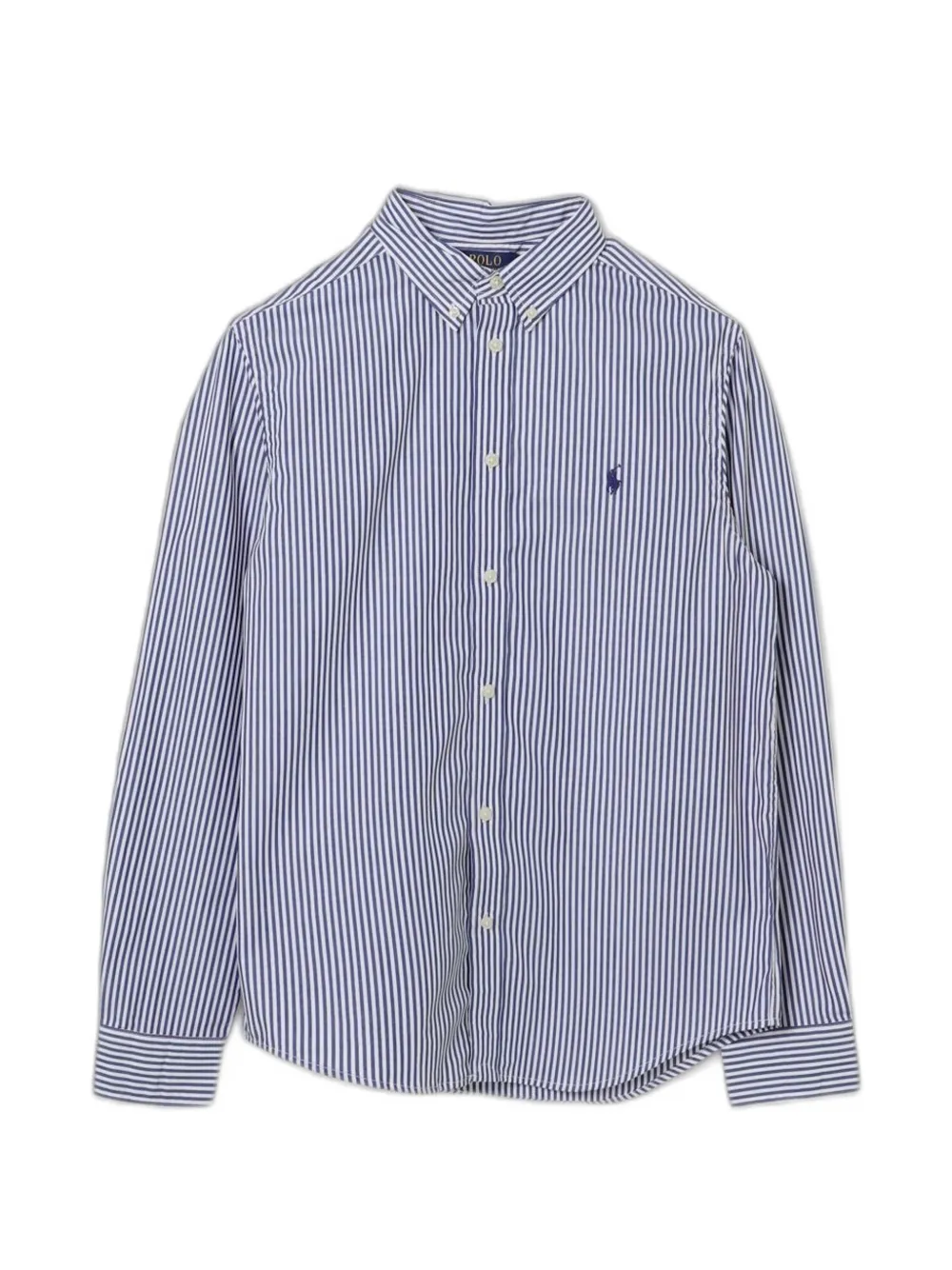 POLO RALPH LAUREN KIDS vertical-stripe cotton shirt - Blu