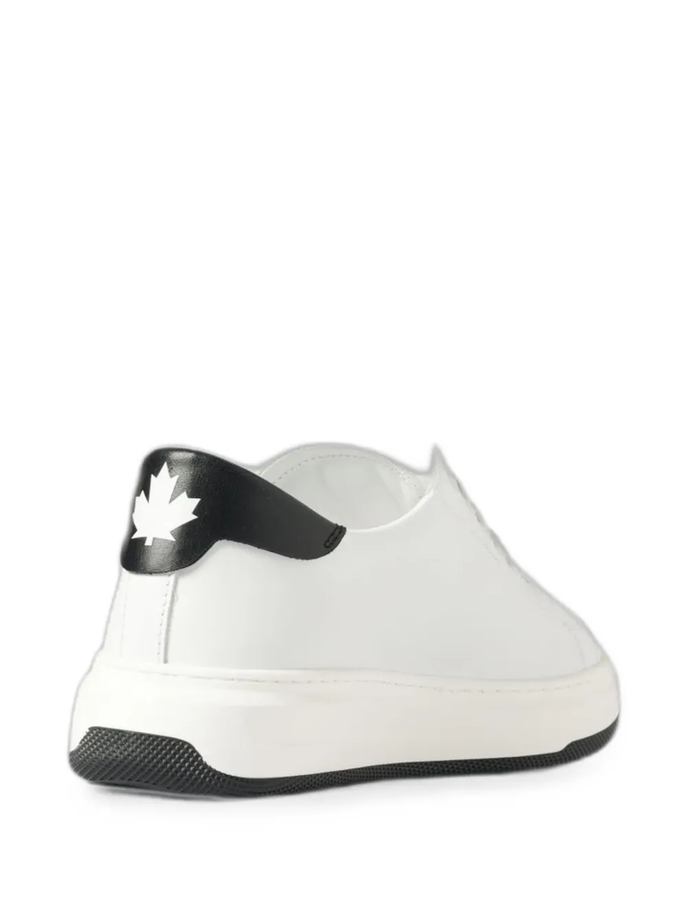 DSQUARED2 KIDS logo-print leather sneakers Wit