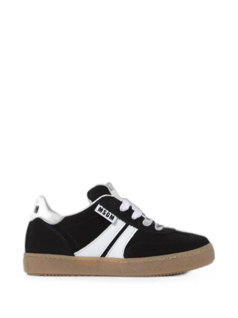 MSGM Kids suede logo-print sneakers