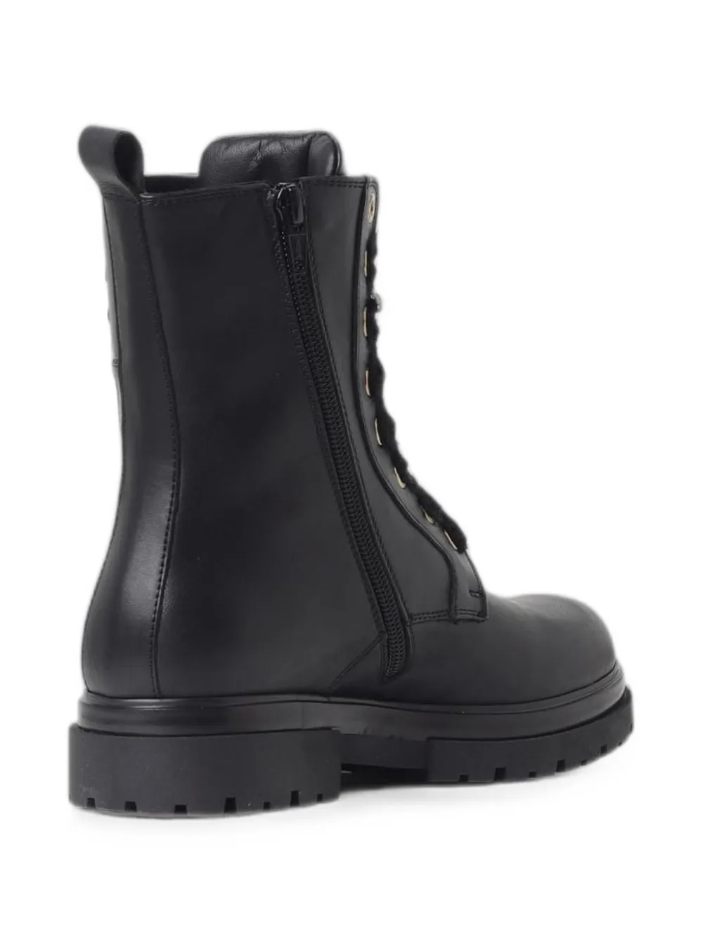 Elisabetta Franchi Kids lace-up leather ankle boots Zwart
